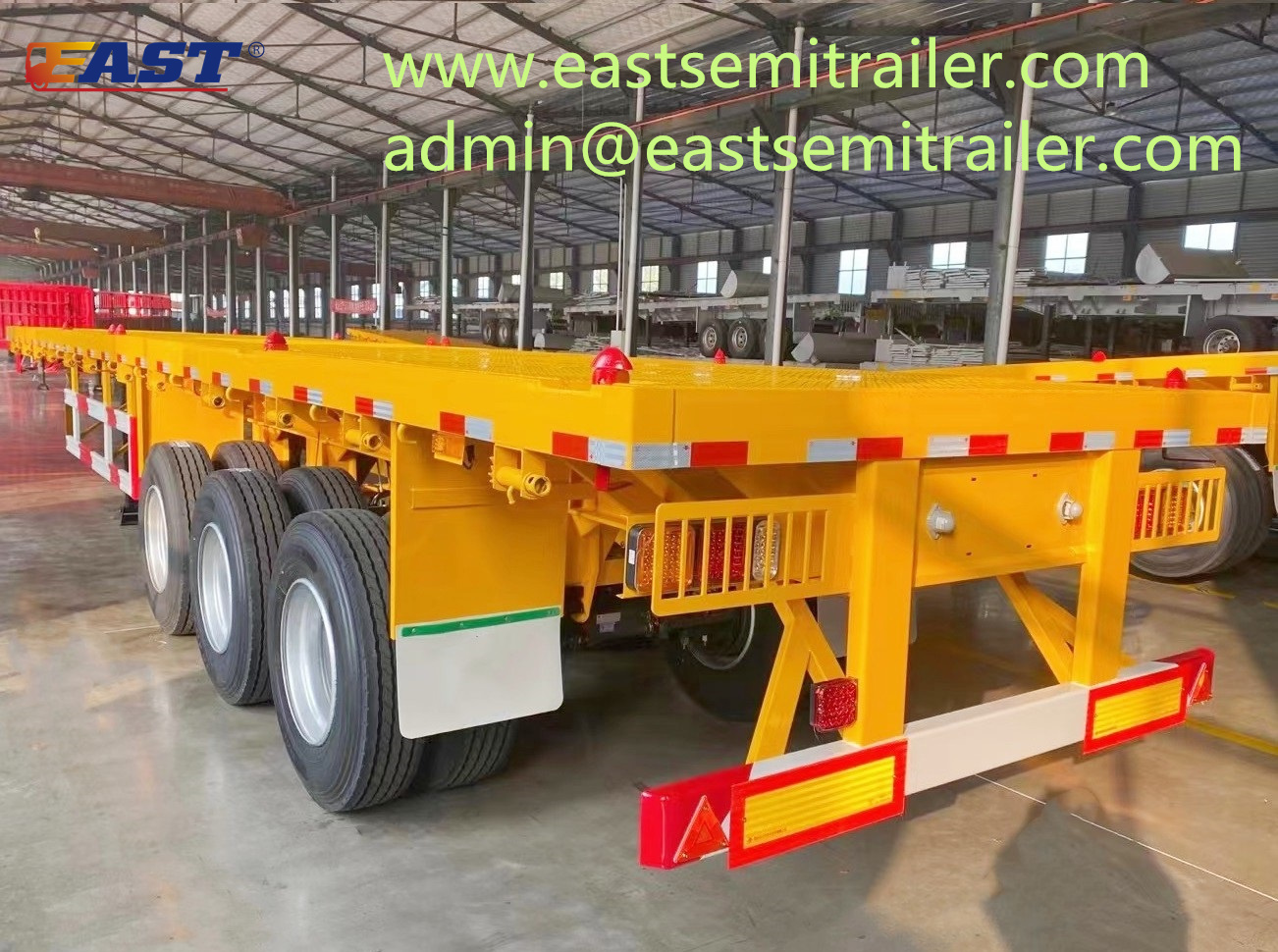 Newly produced container flatbed trailer