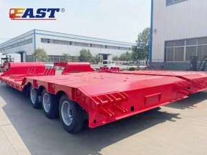 3 Axle 100 Ton Lowbed Truck Trailer