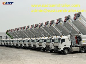 100 dump trailers ready for shipment