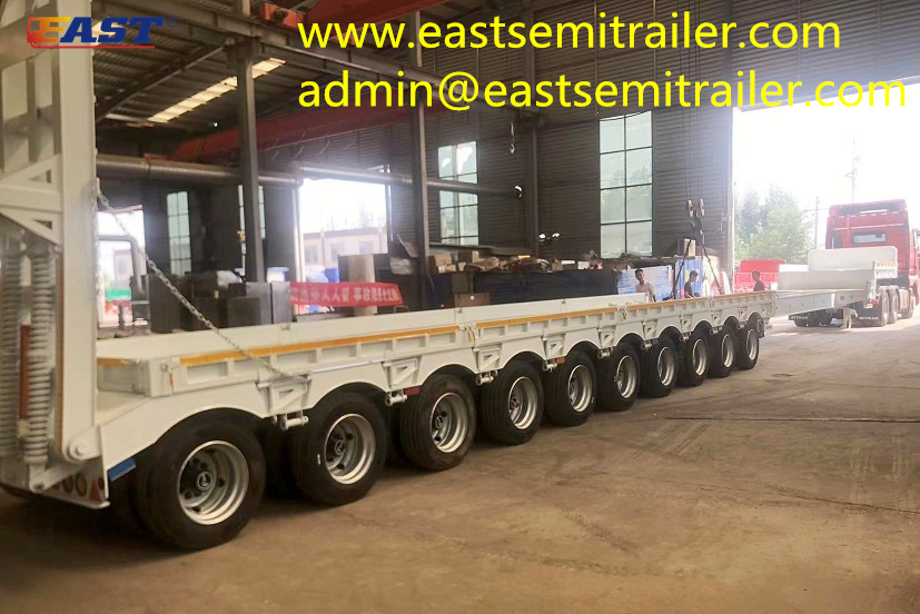 10-axle extendable low-bed trailer