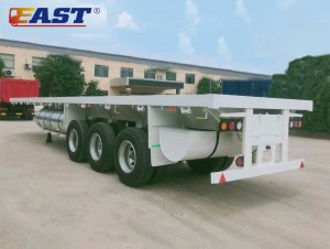Container Flatbed Trailer with Spare Diesel Tank