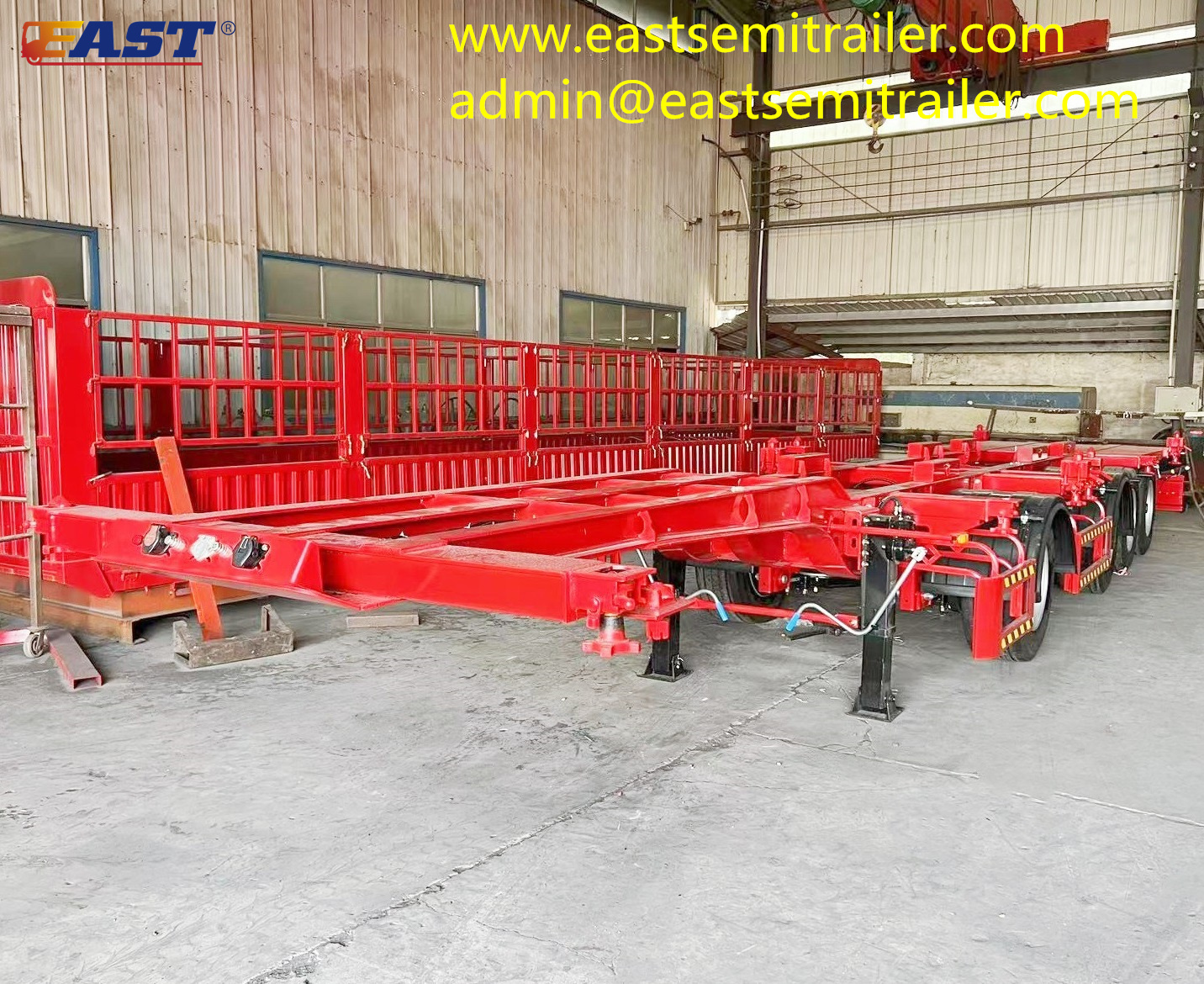 Skeleton chassis trailer exported to Russia