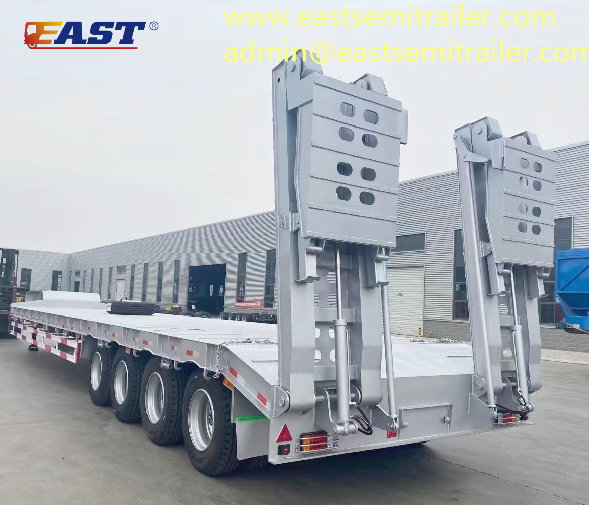 100 tons low bed trailer 4 axle