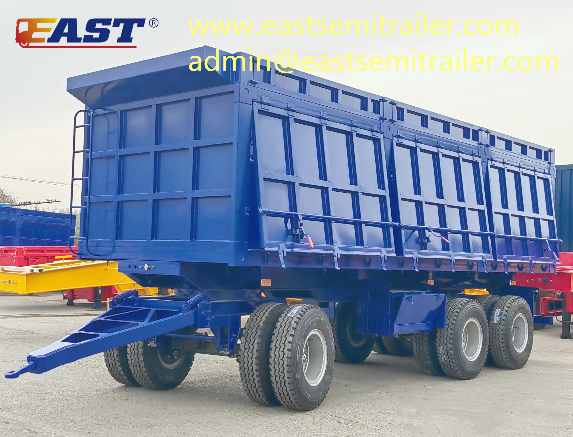 3axle Full Trailer Side Tipper