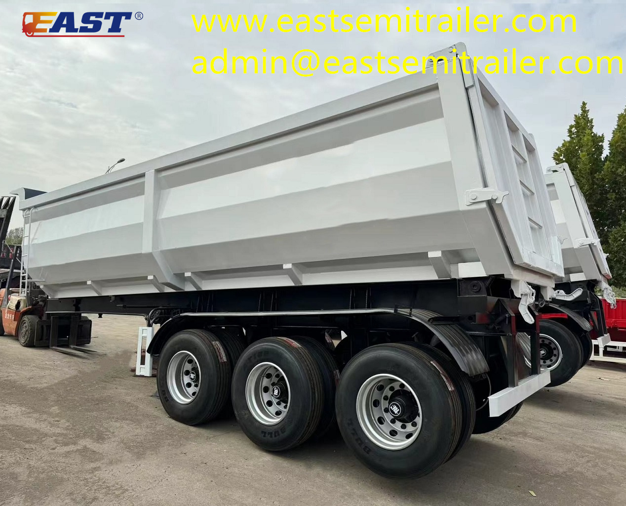U-shaped rear dump trailer