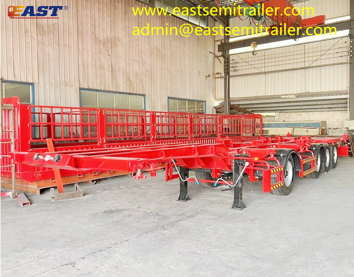 Four-axle chassis trailer exported to Russia