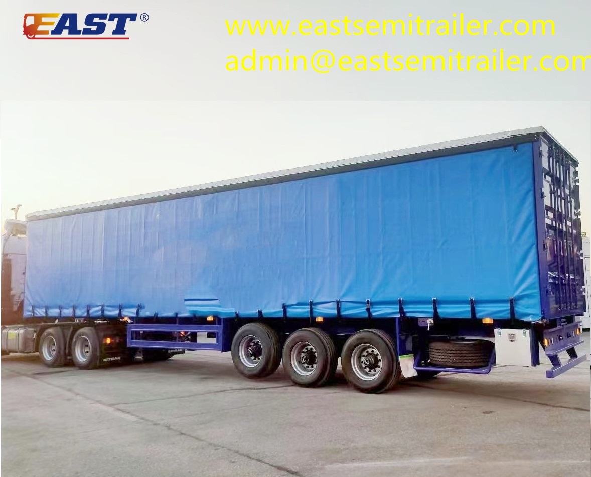 3-axis air suspension side curtain semi-trailer